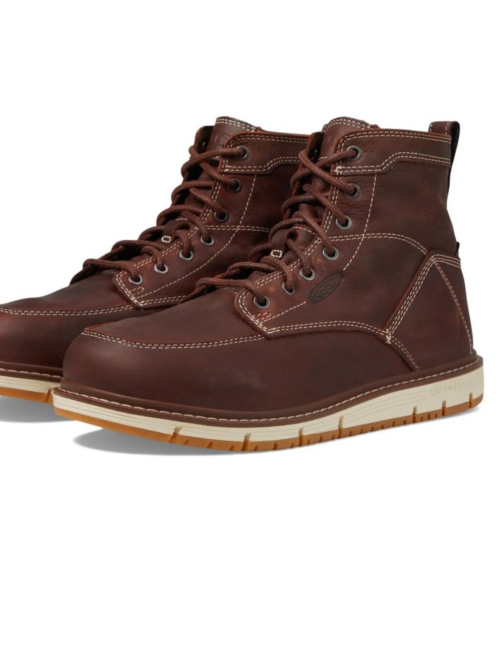 KEEN Utility San Jose 6" Moc Toe Wedge Work Boots Brown Leather 12EE NWOB